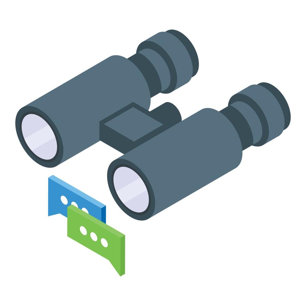 Trend binoculars icon isometric vector. Future work vector