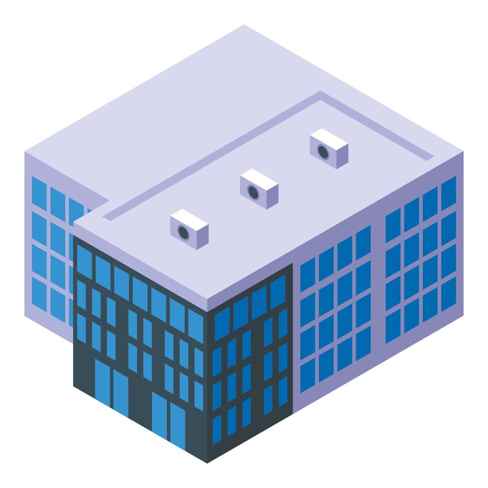 Business building icon isometric vector. Commercial director vector