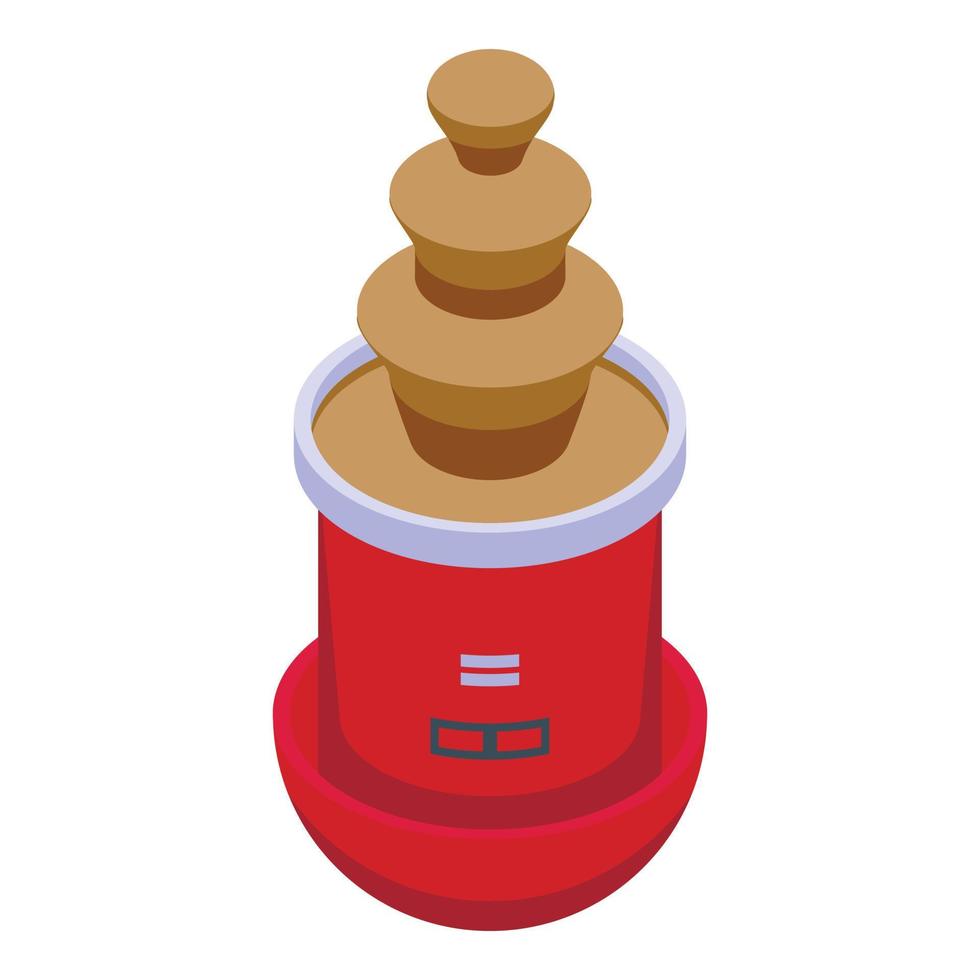 Candy milk fondue icon isometric vector. Chocolate fountain vector