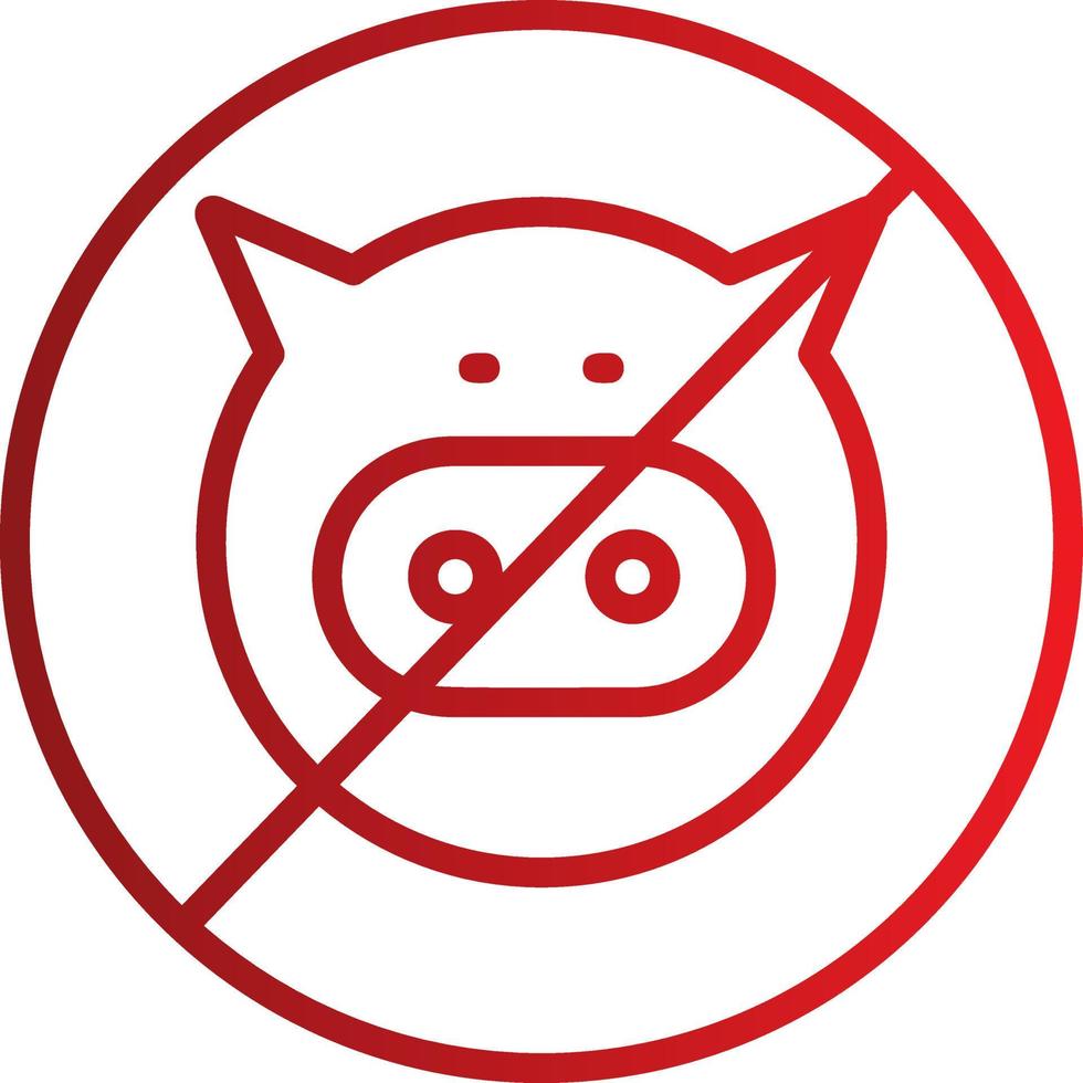 No Pork Vector Icon