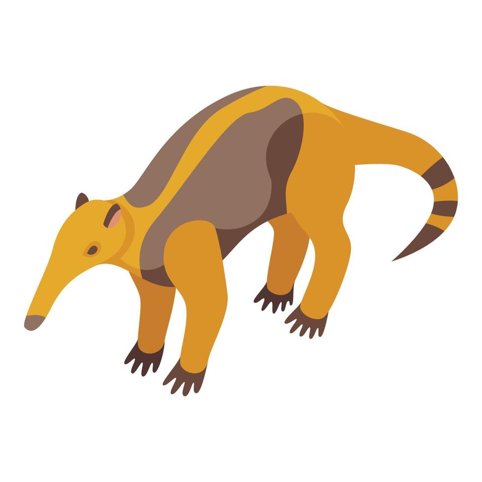 Anteater tongue icon isometric vector. Giant baby vector