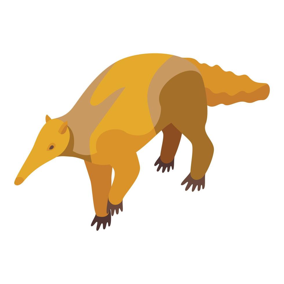 Tropical anteater icon isometric vector. Forest animal vector