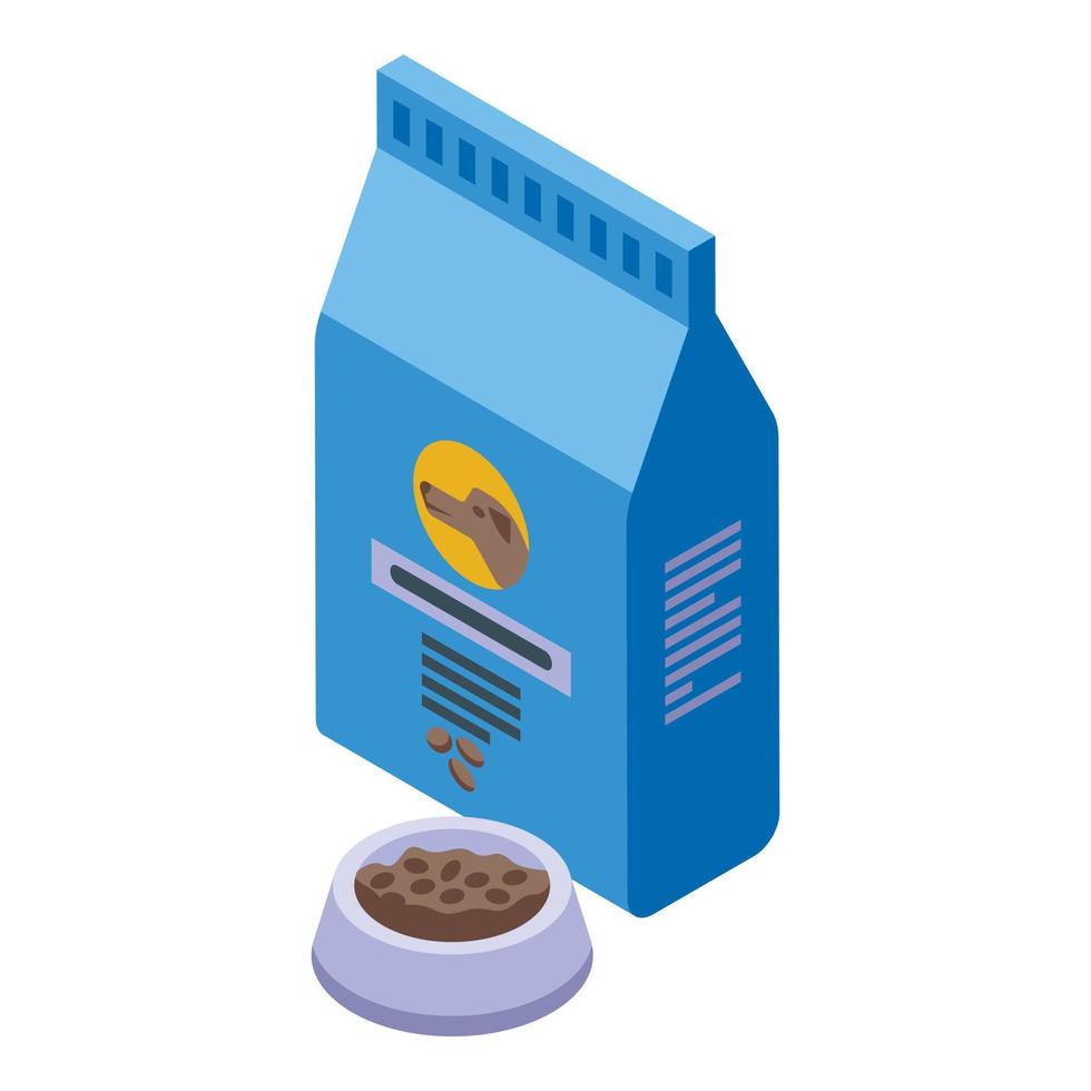 Dog food icon isometric vector. Wild animal vector