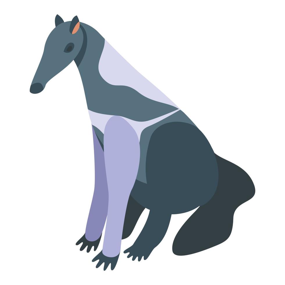 Giant anteater icon isometric vector. Art baby vector