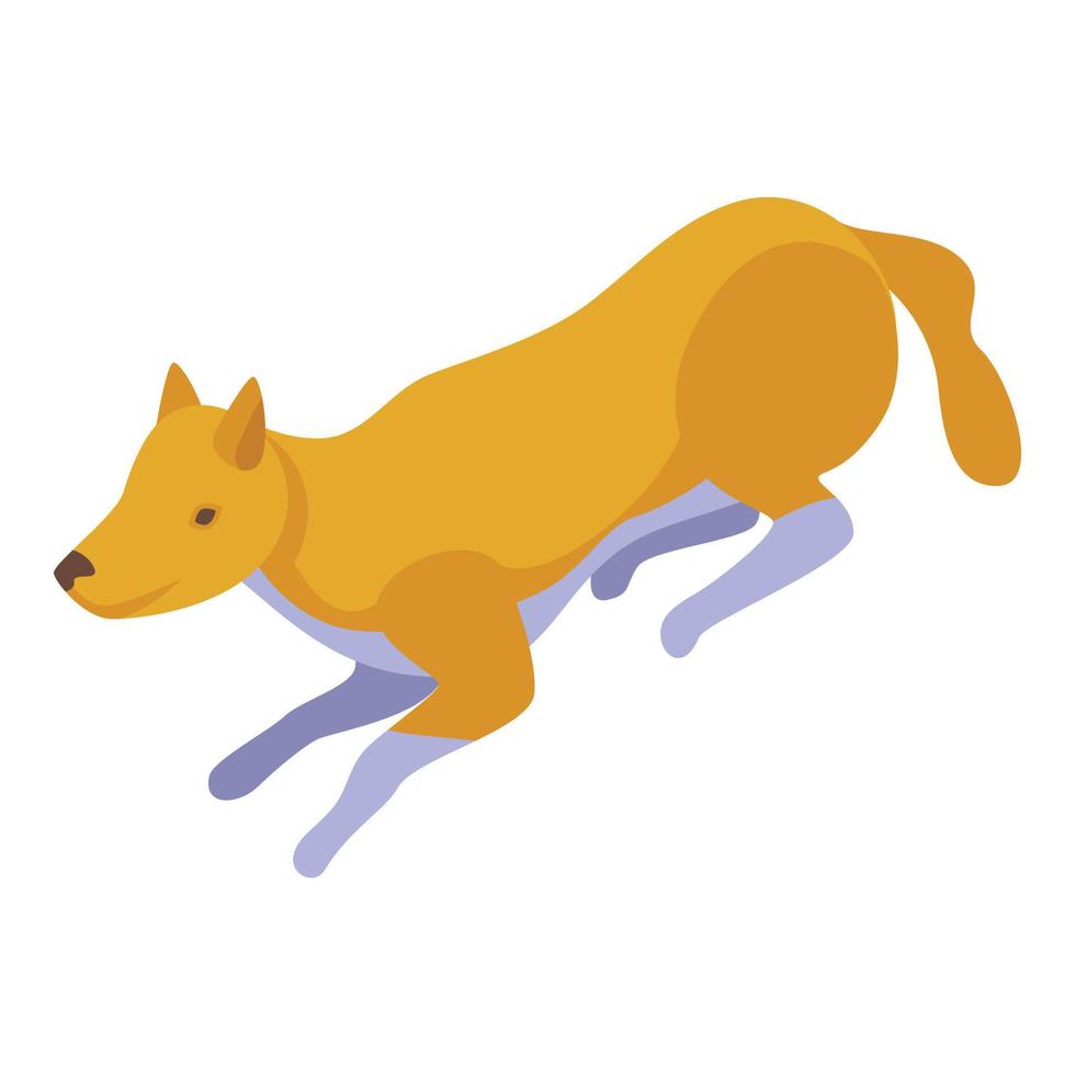 Carnivore dog icon isometric vector. Wild animal vector