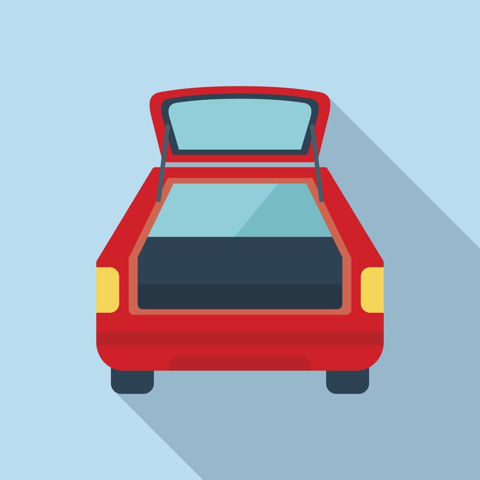 Auto trunk icon flat vector. Car door vector