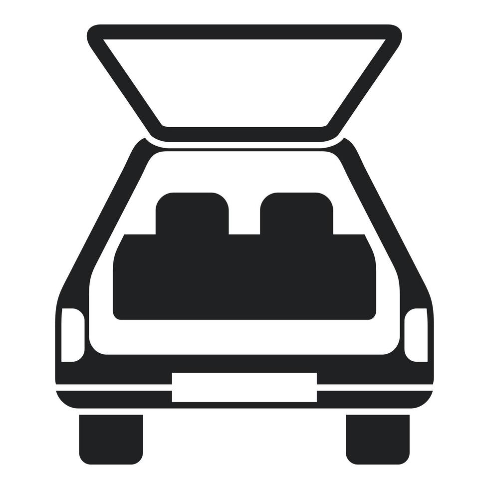 Trunk door icon simple vector. Open car vector