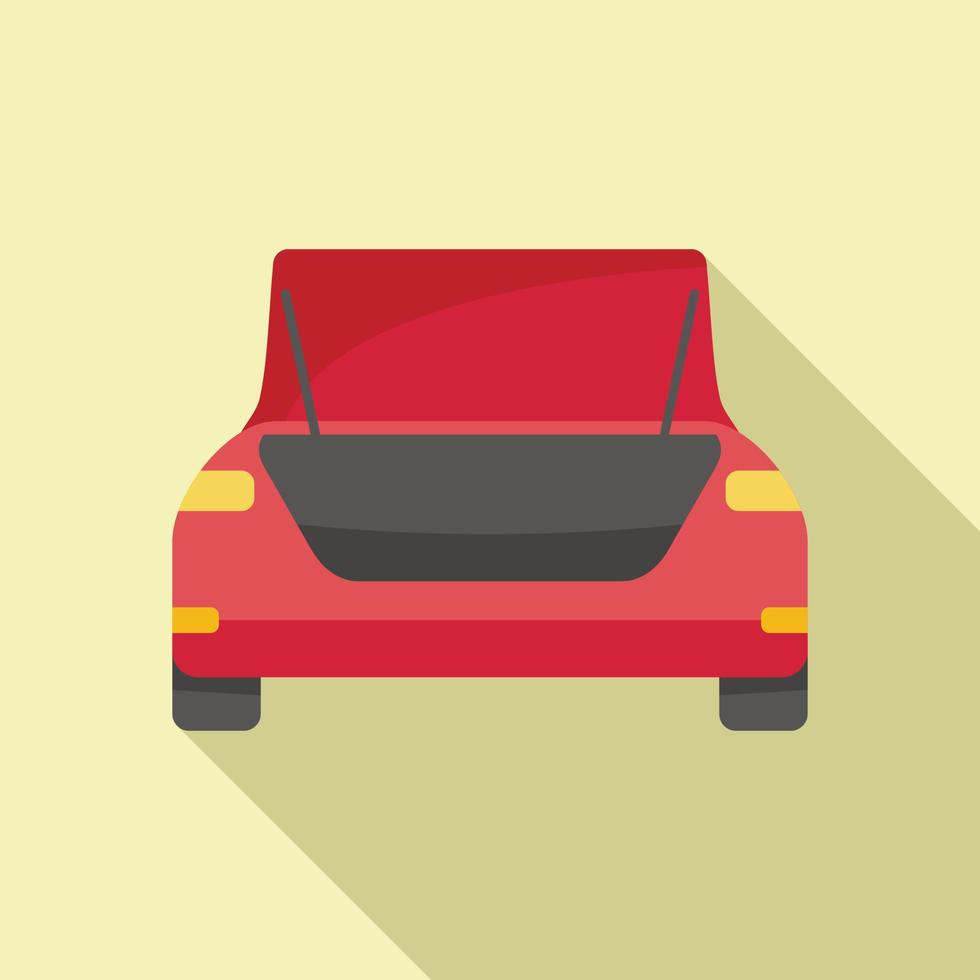 Trip car trunk icon flat vector. Vehicle door vector
