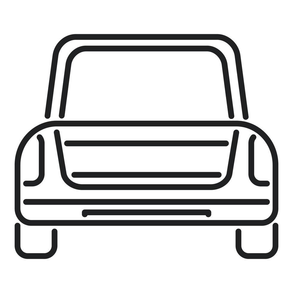 Back car trunk icon outline vector. Vehicle door vector