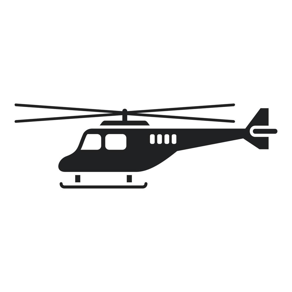 Sky rescue helicopter icon simple vector. Sea transport vector