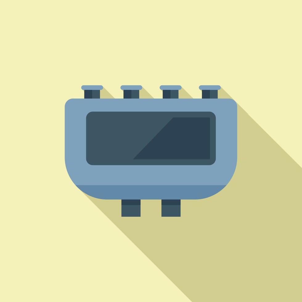 Switch junction box icon flat vector. Electric power vector