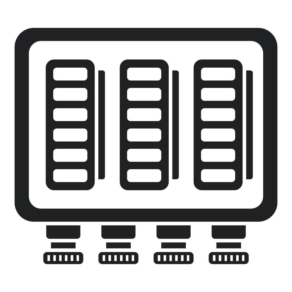 Danger junction box icon simple vector. Electric switch vector