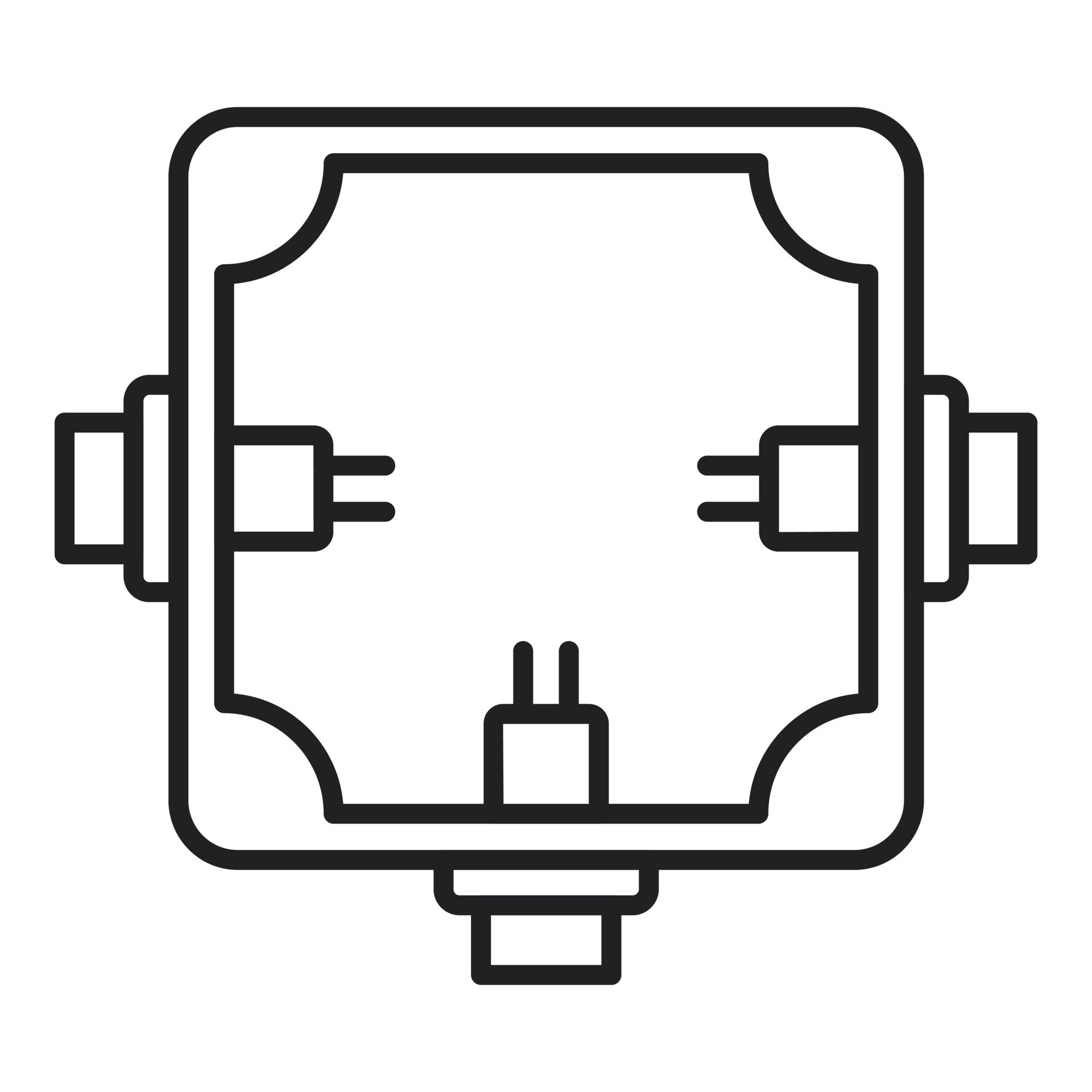 Danger junction box icon outline vector. Electric switch 16816418