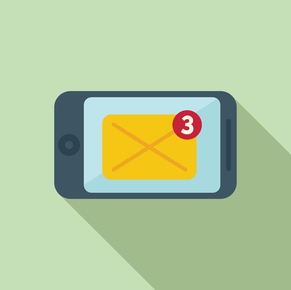 Phone mail icon flat vector. Online smart vector