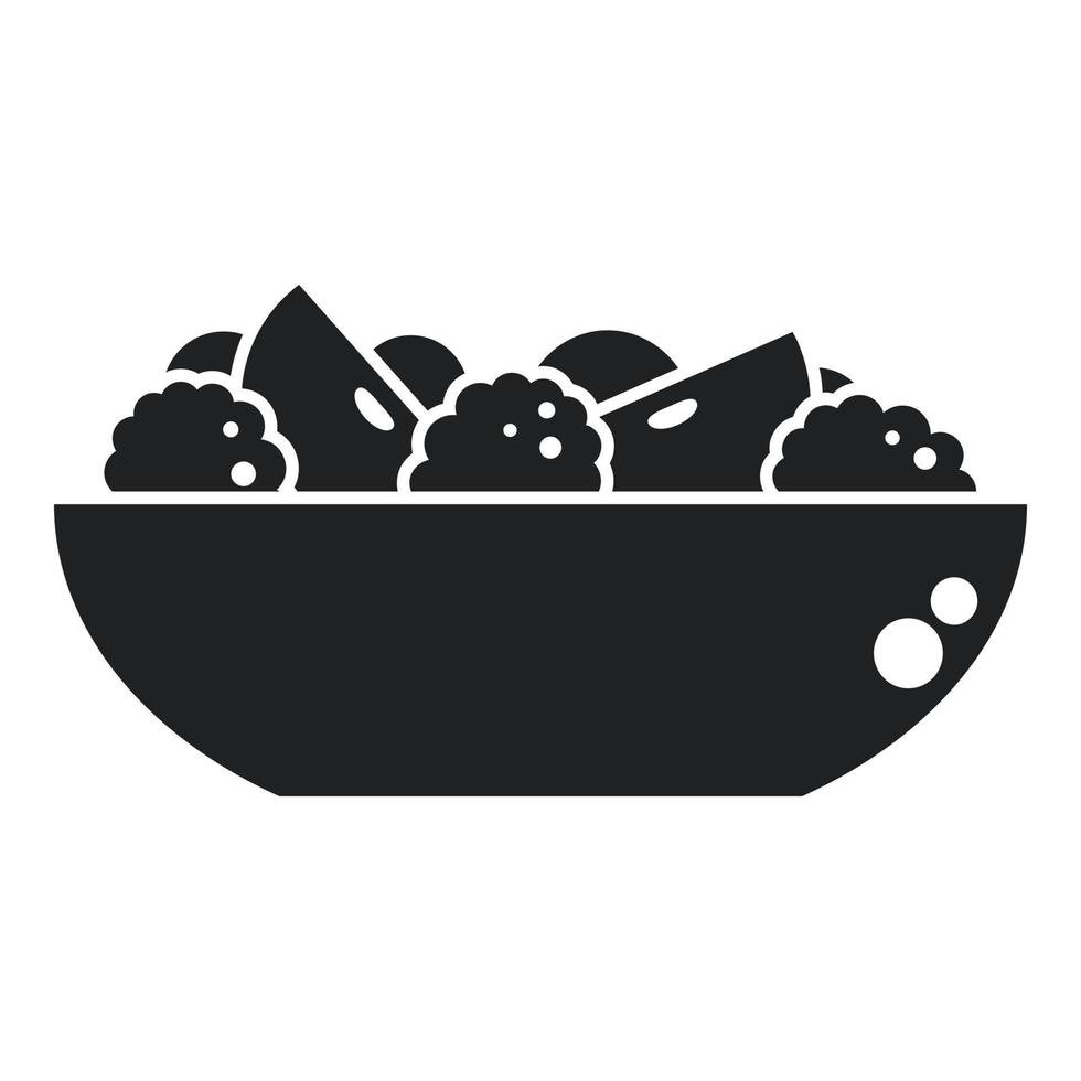 Diet fruit salad icon simple vector. Fresh food vector