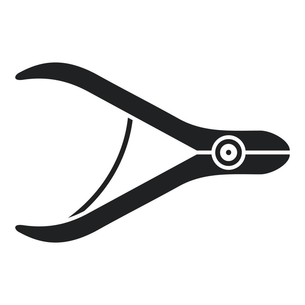 Nail pliers cutter icon simple vector. Polish pedicure vector