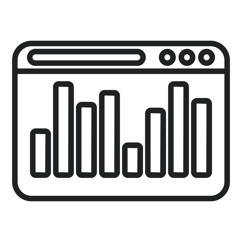 Marketing web chart icon outline vector. Digital business vector