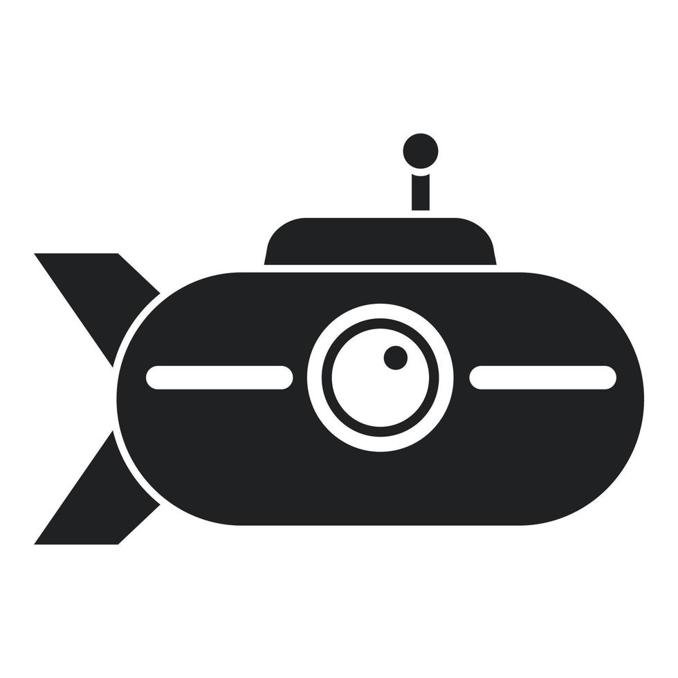 Nautical submarine icon simple vector. Underwater ship vector