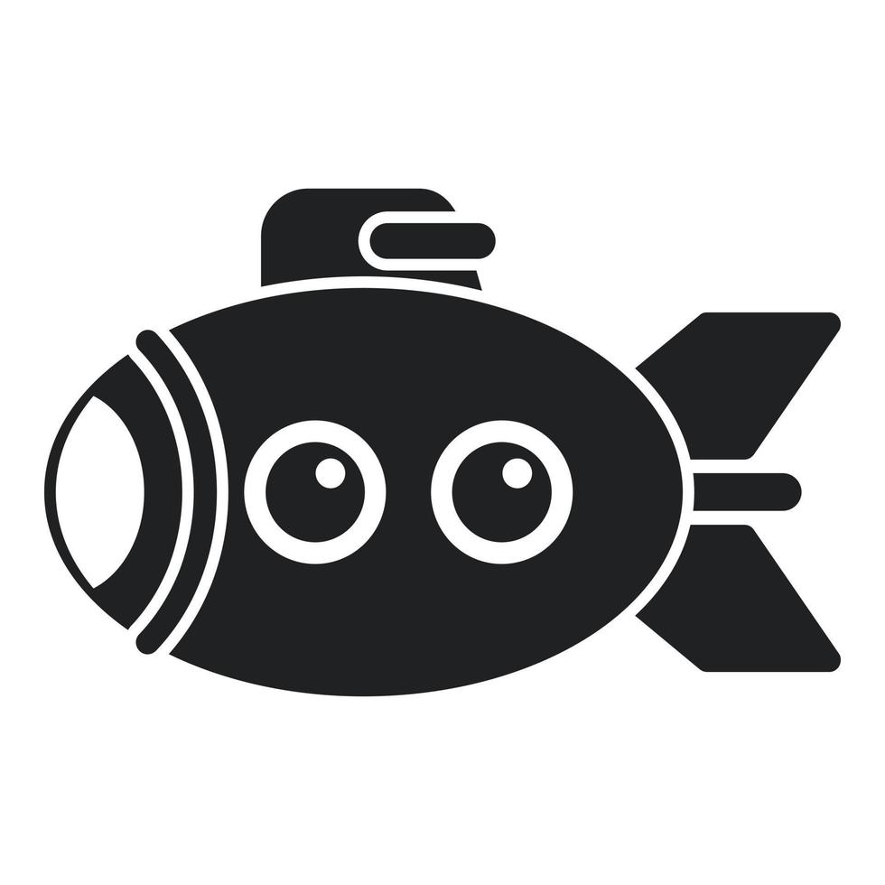 vector simple de icono submarino submarino. barco de mar
