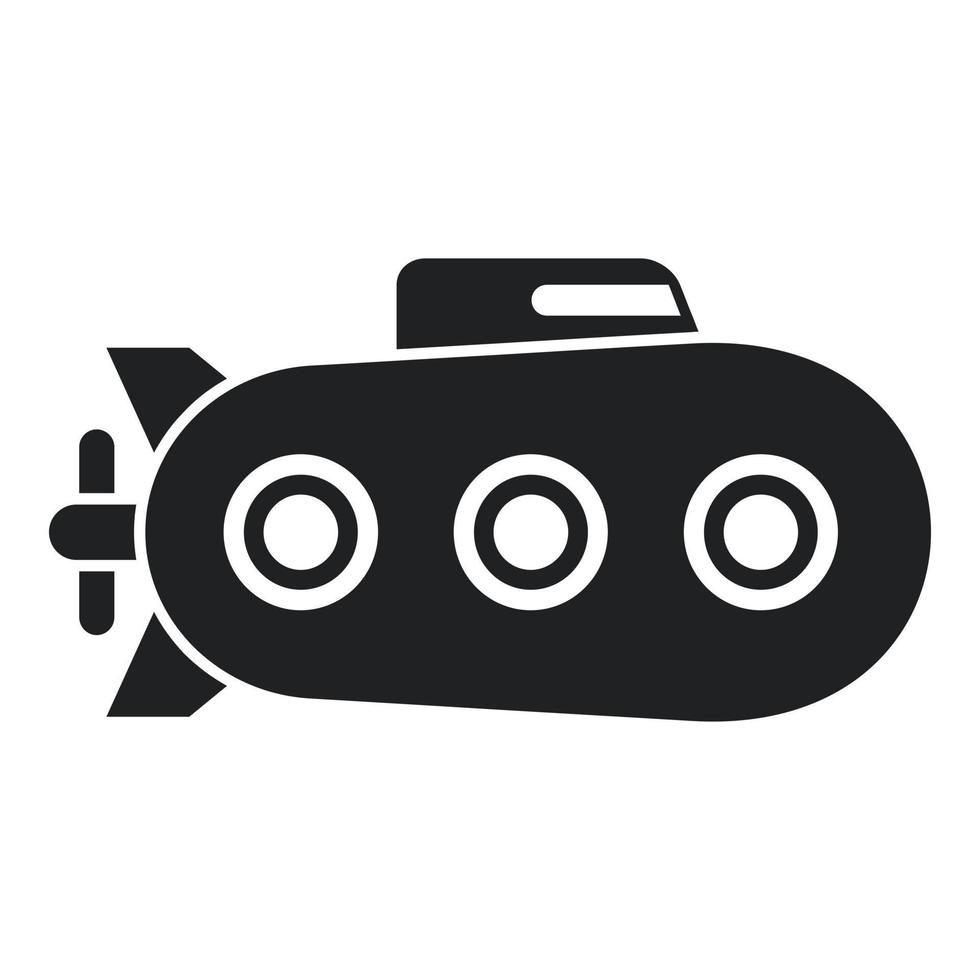 Design submarine icon simple vector. Underwater ship vector