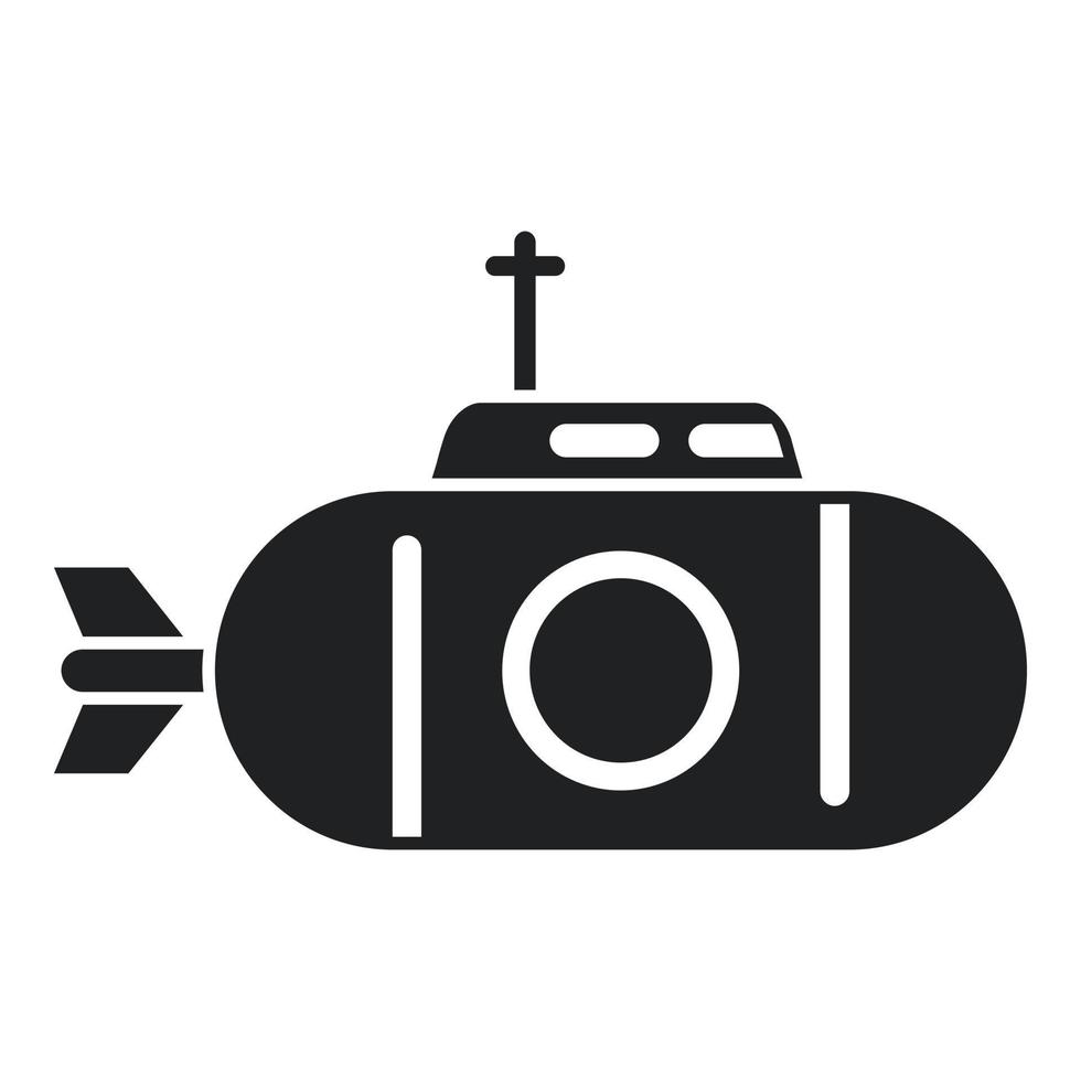 Navy submarine icon simple vector. Underwater ship vector
