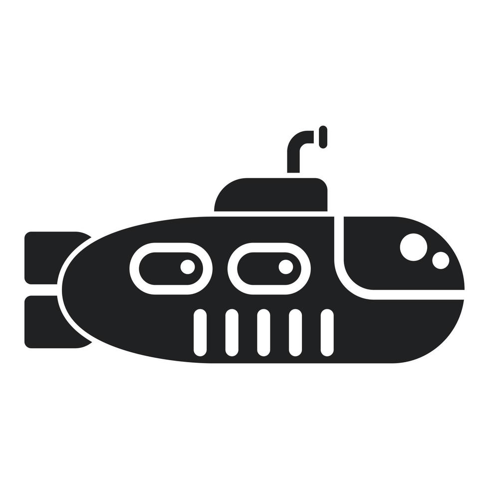 vector simple de icono de submarino de mar. barco submarino