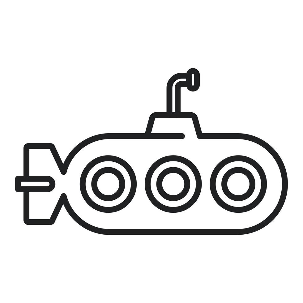 Retro submarine icon outline vector. Sea vehicle vector