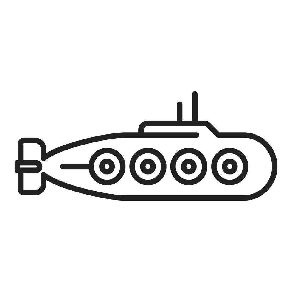 Bathyscaphe icon outline vector. Submarine ship vector