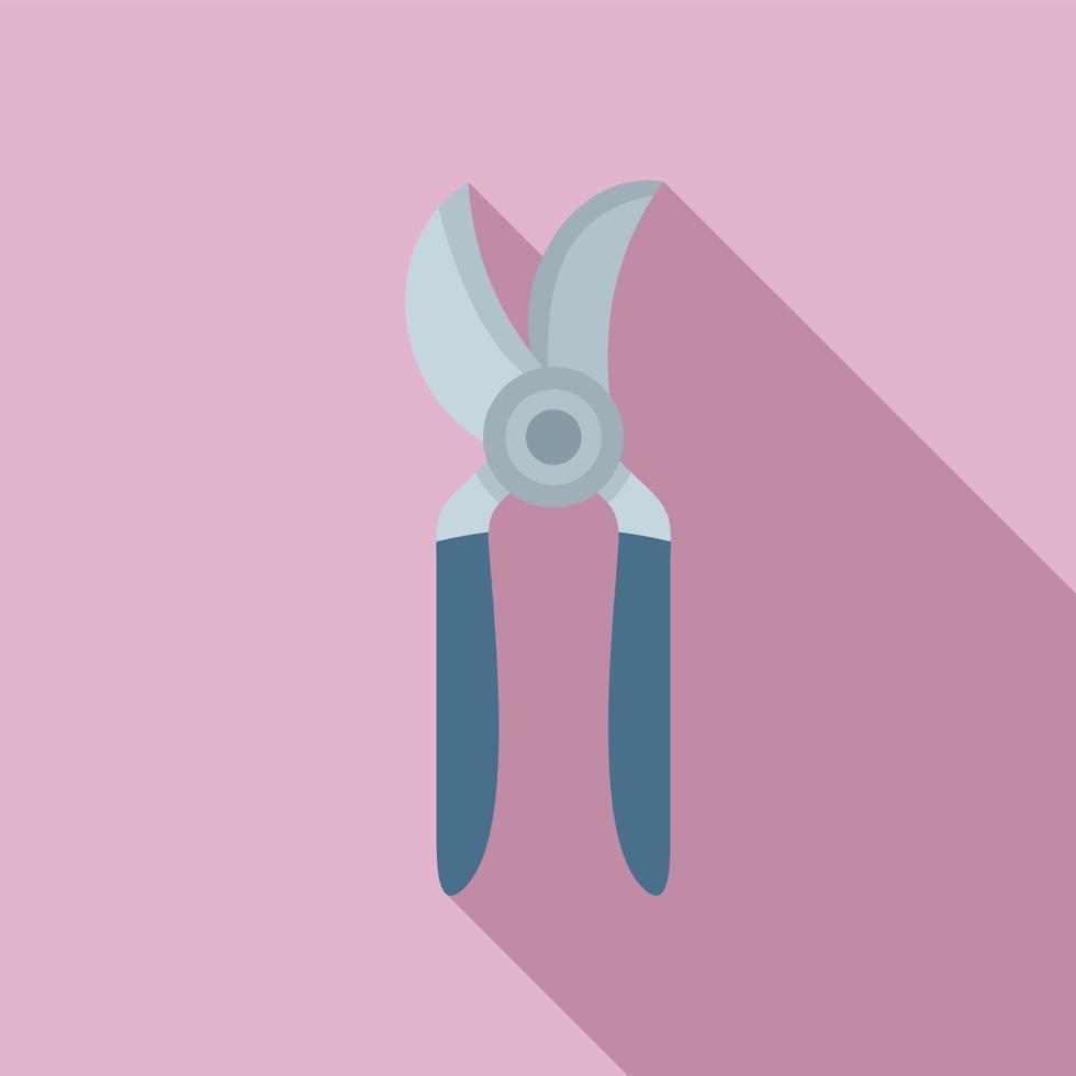 Secateurs icon flat vector. Garden pruning vector