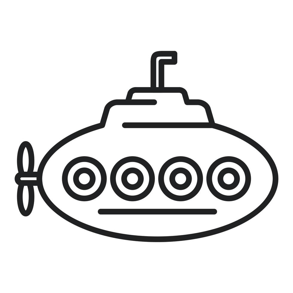 Nautical submarine icon outline vector. Underwater ship vector