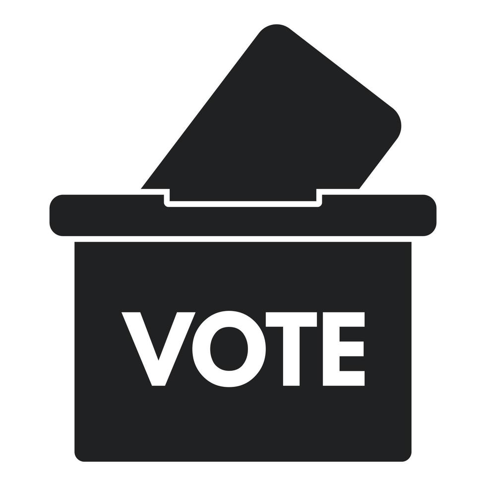 vector simple de icono de urna. voto social