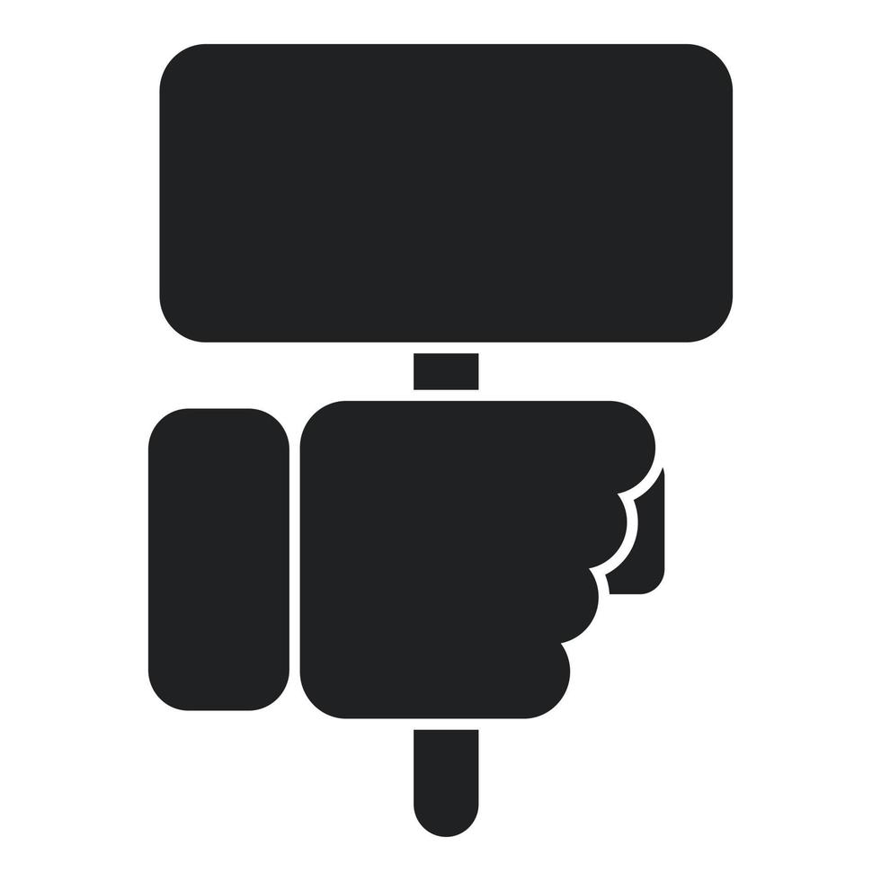 Handle election banner icon simple vector. Ballot box vector