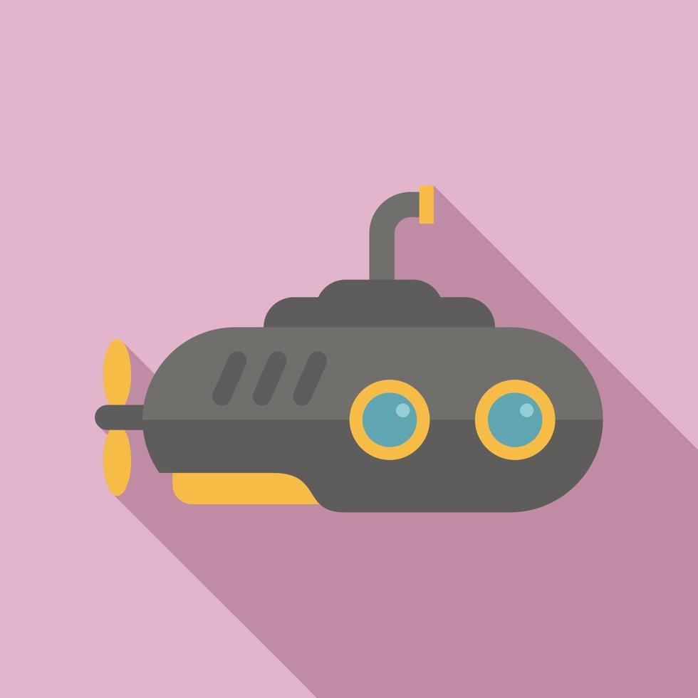 Ocean submarine icon flat vector. Underwater ship vector