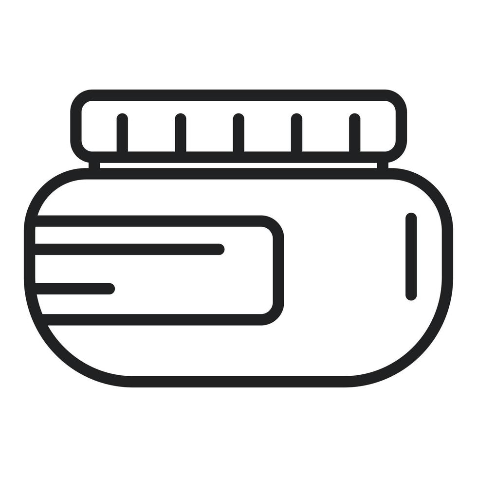 Nail cream jar icon outline vector. Polish care vector