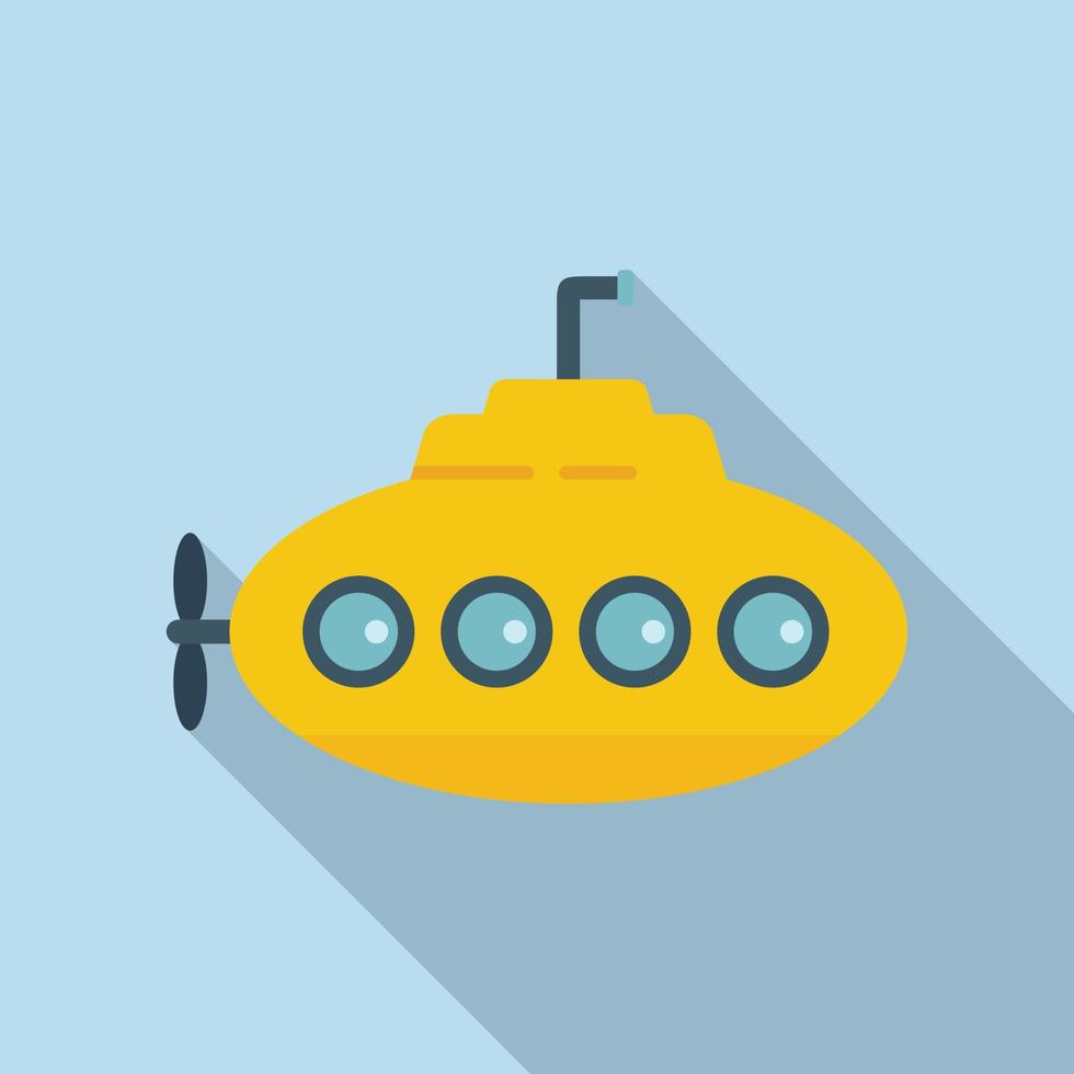 Bathyscaphe icon flat vector. Submarine ship vector