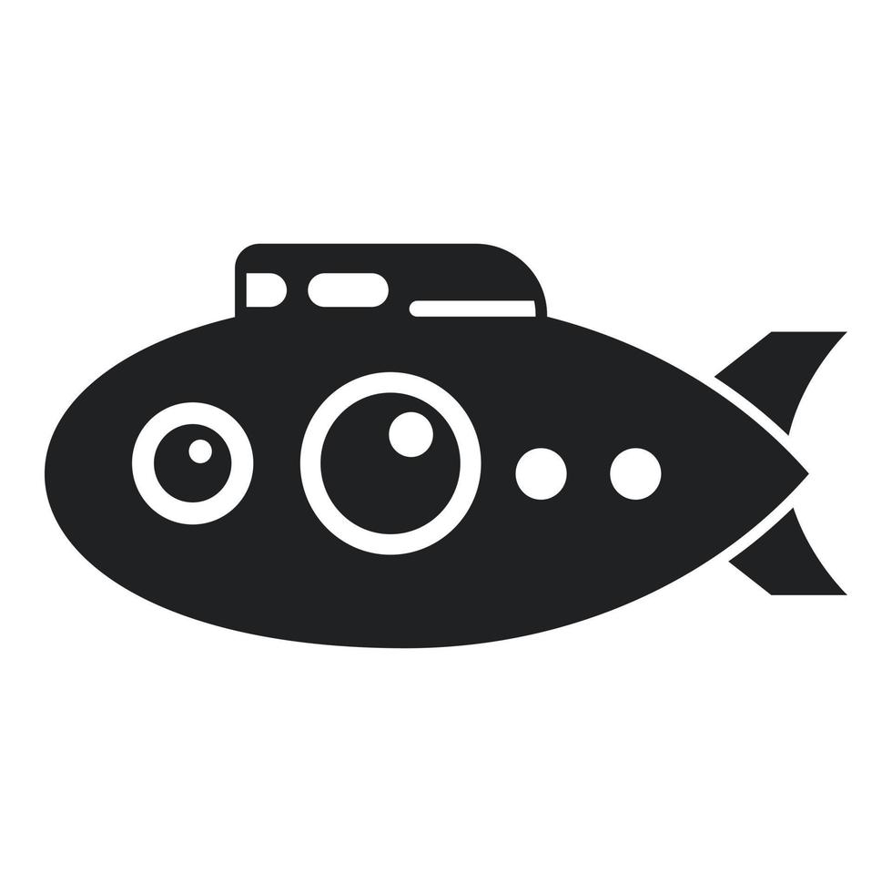 Deep submarine icon simple vector. Sea ship vector