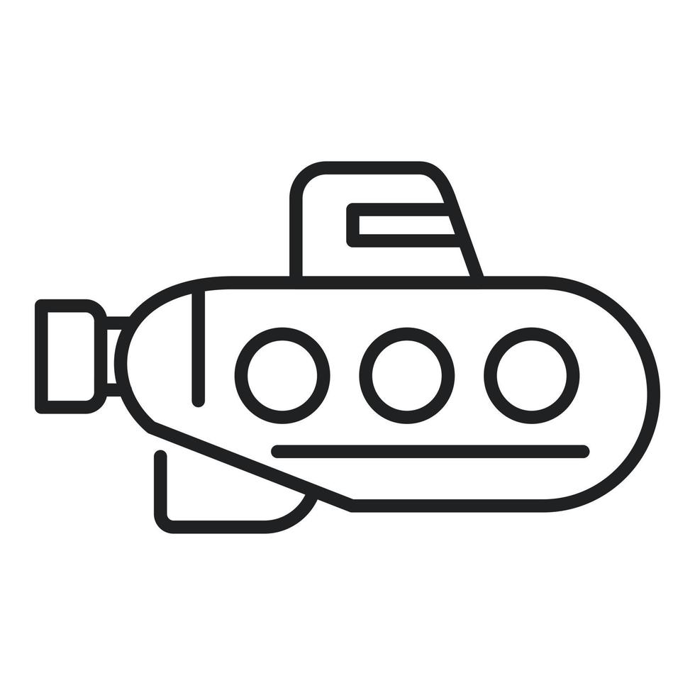 Deep submarine icon outline vector. Sea ship vector
