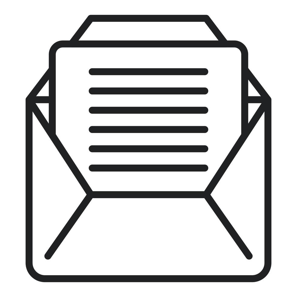 Mail inbox icon outline vector. Business marketing vector