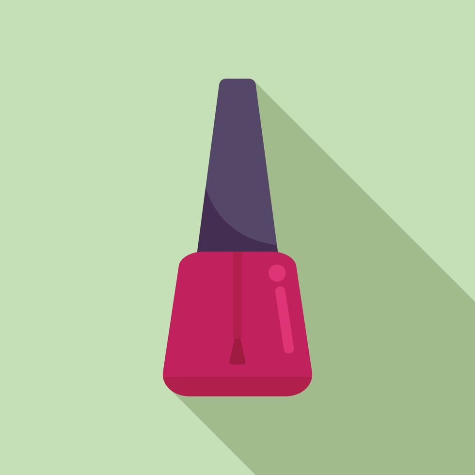 vector plano de icono de botella de uñas de esmalte. salón de cuidados