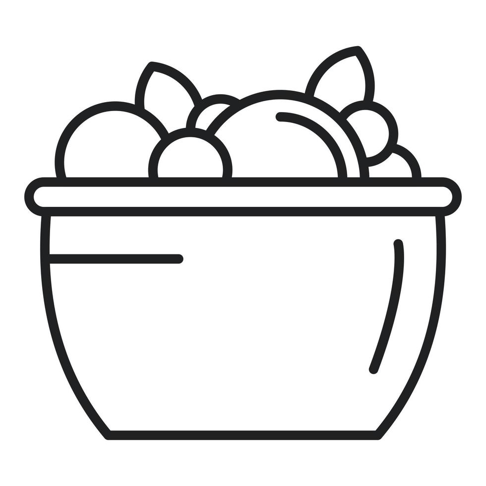 Fruit salad icon outline vector. Fresh food 16817356 Vector Art at Vecteezy