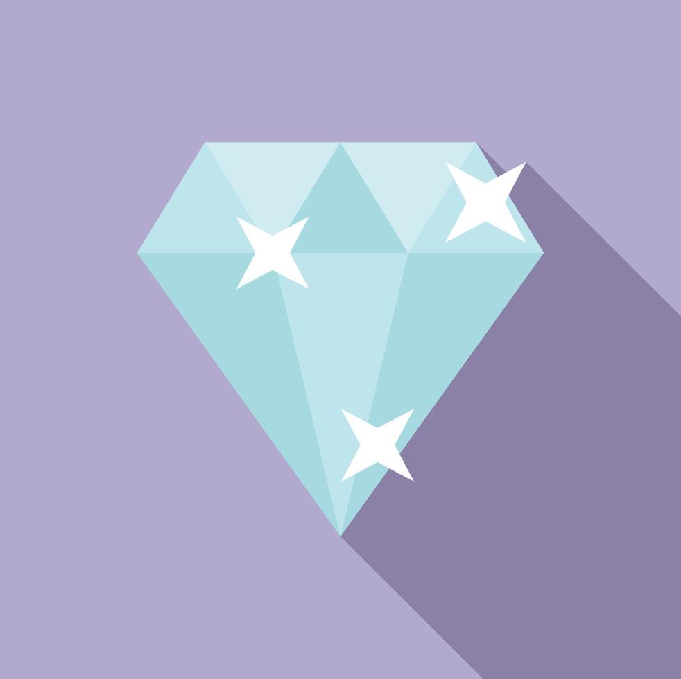 Diamond marketing level icon flat vector. Digital target vector