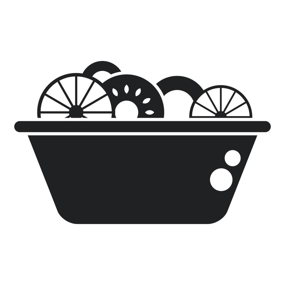 Mix fruit icon simple vector. Fresh food vector
