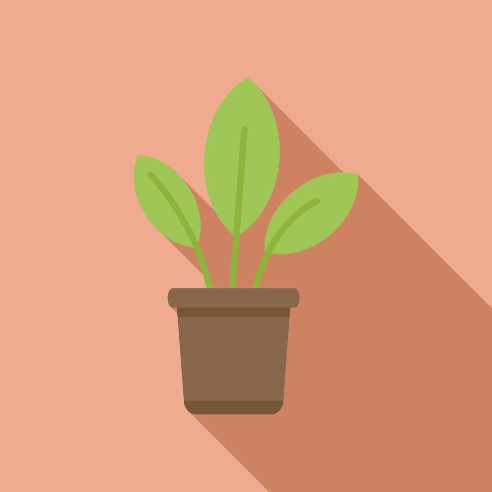 Seasonal allergy plant pot icon flat vector. Spring disease vector