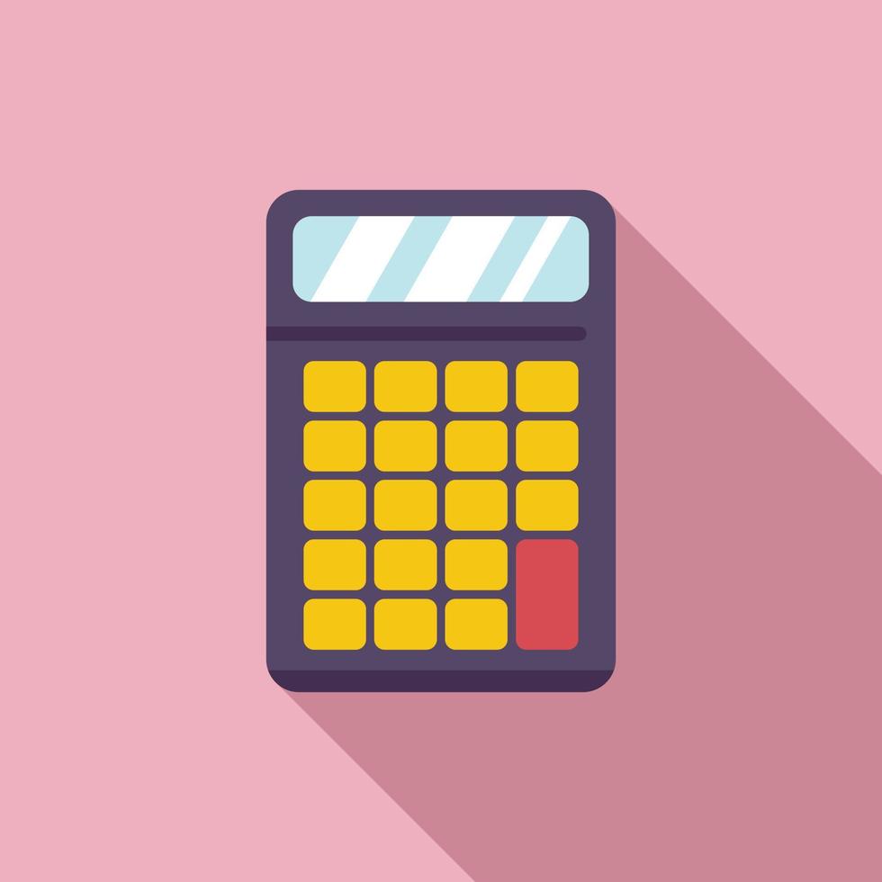 Credit calculator icon flat vector. Home financial vector