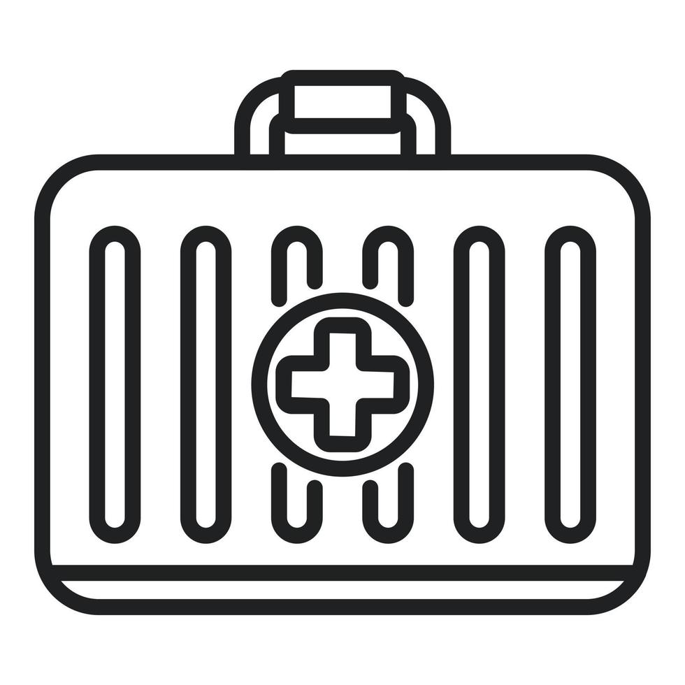 First aid kit icon outline vector. Sneeze person vector