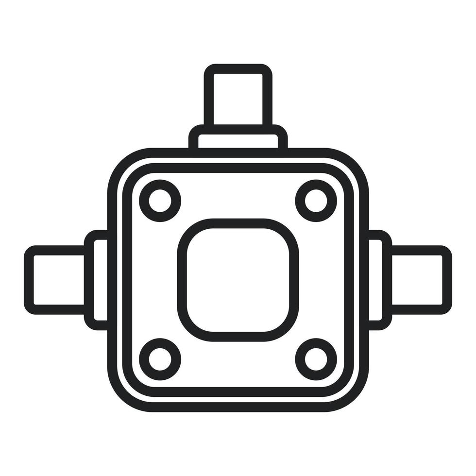 Fuse junction box icon outline vector. Electric switch vector