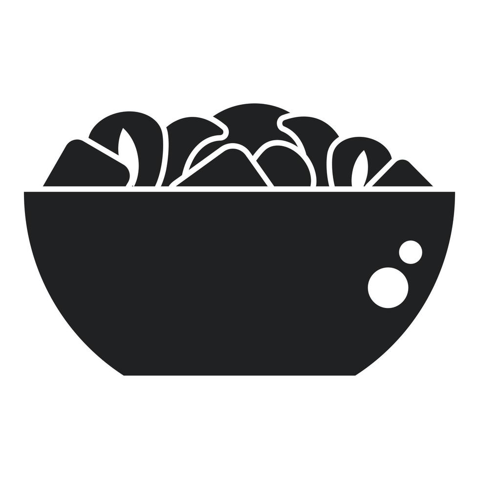 Natural fruit salad icon simple vector. Fresh food vector