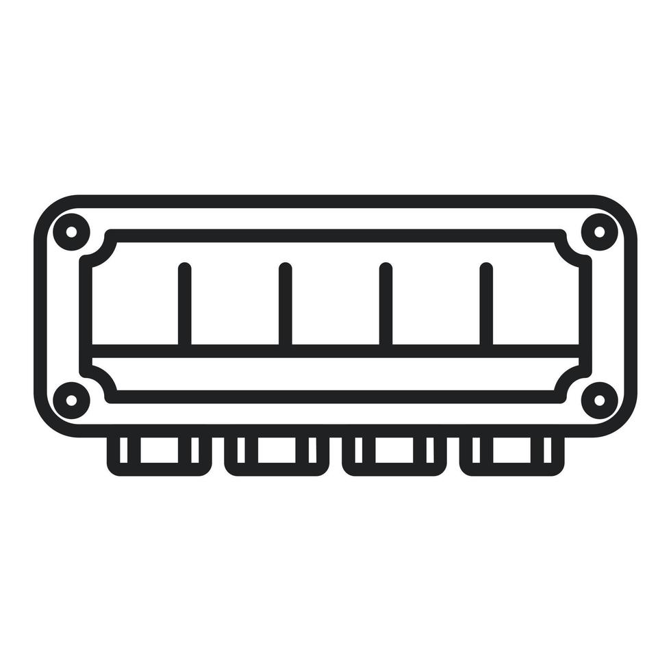 Construction junction box icon outline vector. Safety wall vector