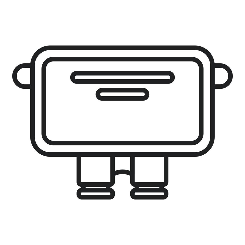 Energy junction box icon outline vector. Electric switch vector