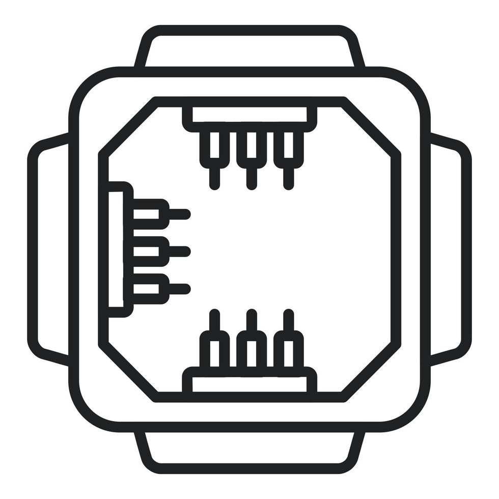 Electric junction box icon outline vector. Switch power vector